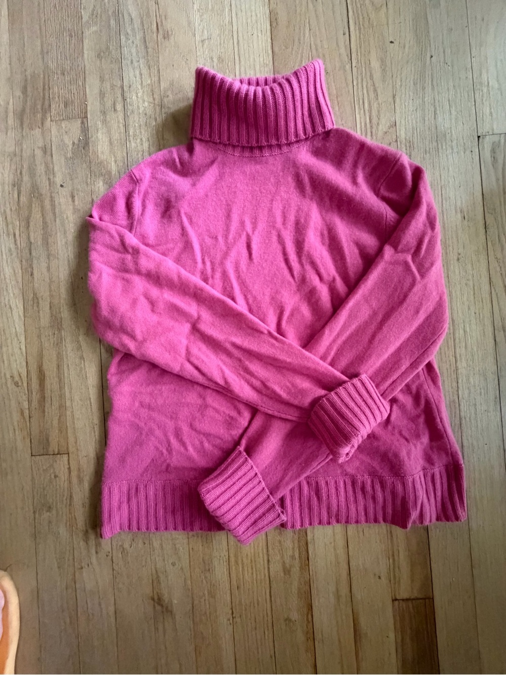 Classic Cashmere Pink Turtleneck Sweater - Women